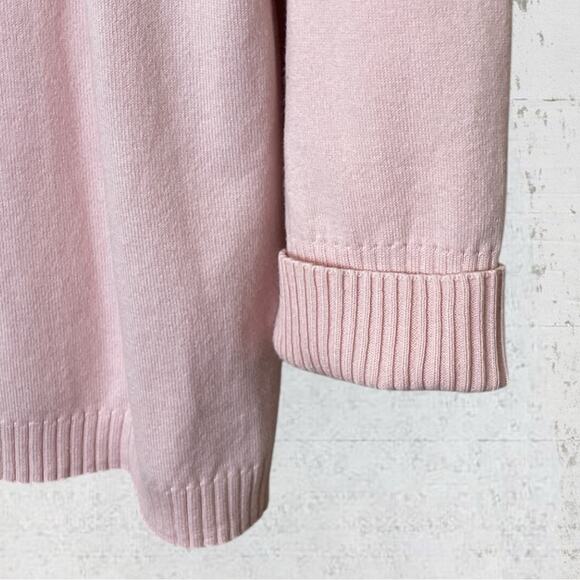 Talbots Woman’s Plus Petite 2X Sweater Pale Pink Cotton Modal Long Sleeve - Picture 5 of 8